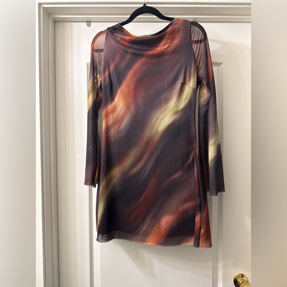 Cider Fiery Long Sleeve Dress